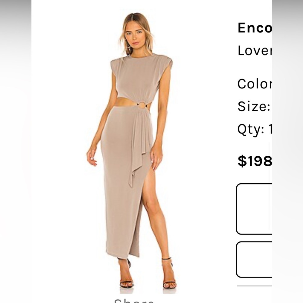 LOVER AND FRIENDS TAUPE DRESS NWT S